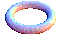 diffusion reactiojn at the surface of a torus.